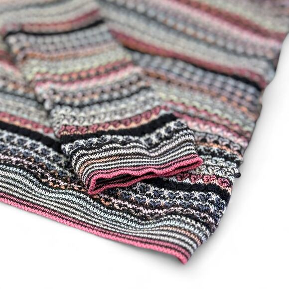 VTG Missoni Silk Wool Cardigan Sweater Tie Front Sheer Ruched Floral Feminine 40 - Picture 4 of 11